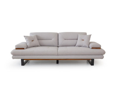 Designer Grau Sofa 3 Sitz Modern Stil Möbel in Wohnzimmer 238cm Couchen